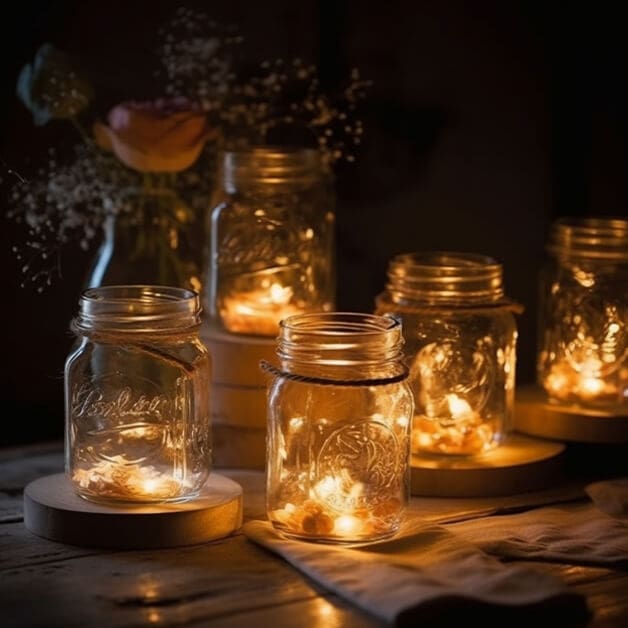 10 Rustic wedding ideas Mason Jar Decorations Longans Place