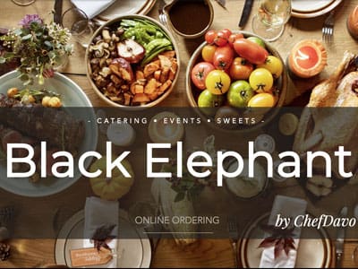 black elephant catering vendor
